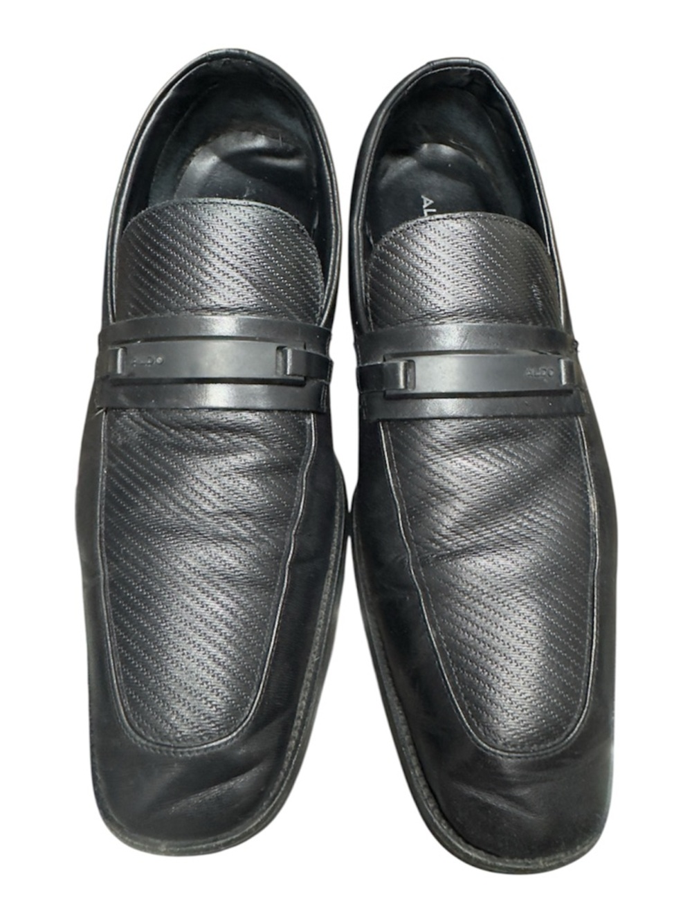 Men's ALDO Black Textured Slip-On Loafers